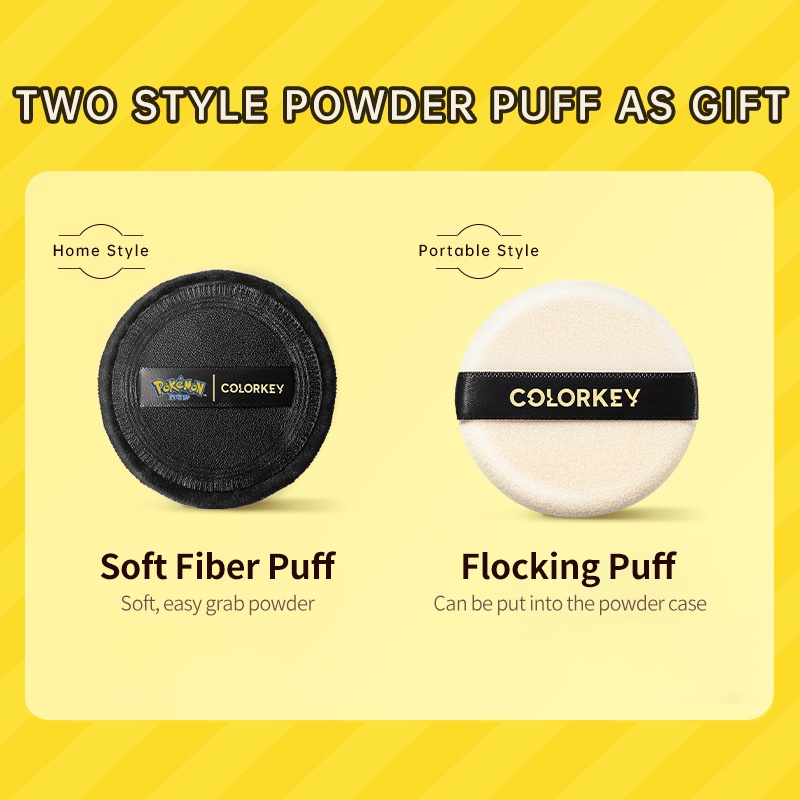 Colorkey x Pokemon Face Pressed Powder comes with 2 different cushion puffs