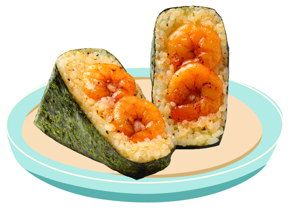 7-Eleven 7-SELECT Garlic Prawn Butter Rice Onigiri