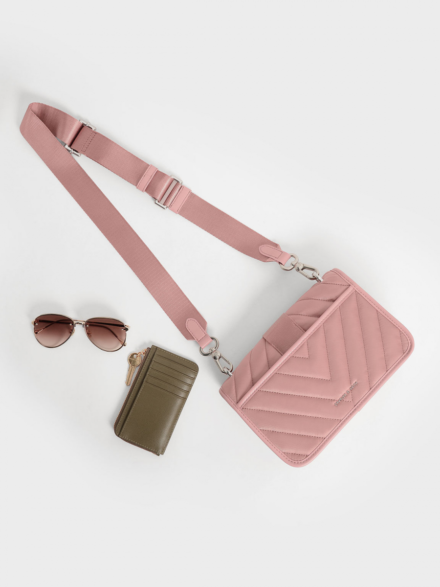 Charles & Keith Sonia Recycled Nylon Padded Bag