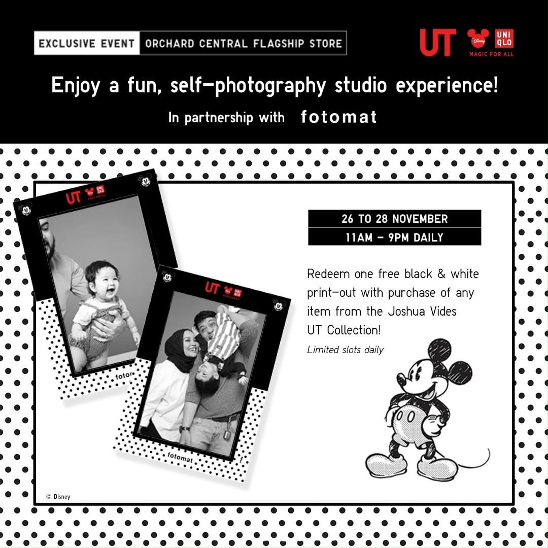Fotomat Uniqlo self photo studio pop-up