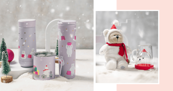 Starbucks Singapore's Christmas 2021 Merch Includes Festive Drinkware, Bearista Plushies, A Travel Bag & More