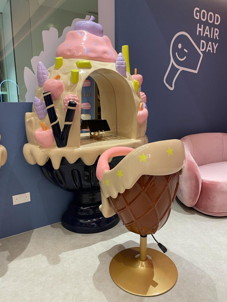 Bonbon Blowout Bar Singapore themed hair salon
