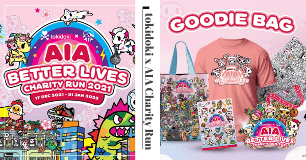 tokidoki x AIA Singapore Charity Run 2021 Comes With Free Merch Including Medal, Bag, Towel & More