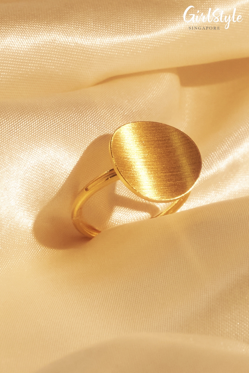 999 Pure Gold Textured Ring, from $555