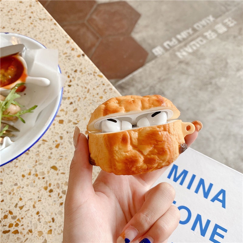 Realistic pain au chocolat AirPods case