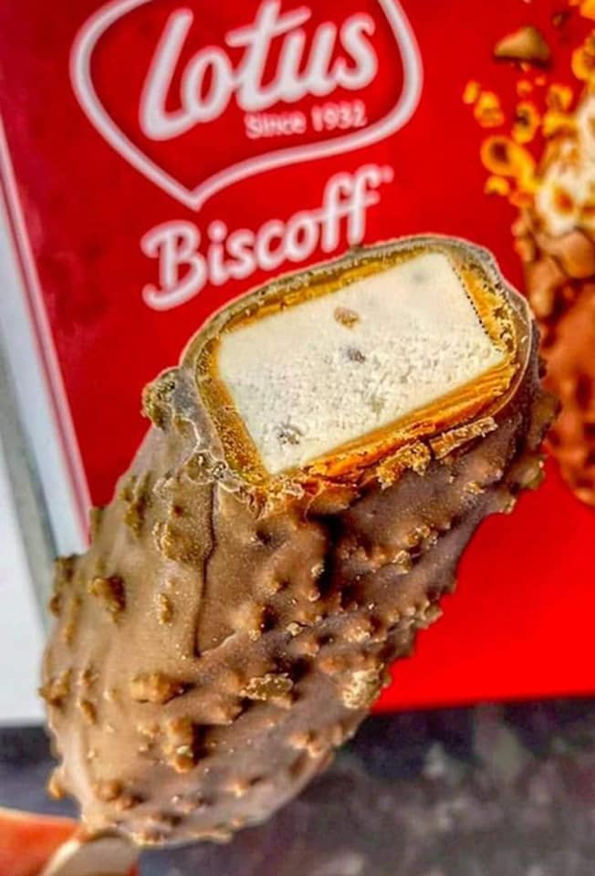 The Lotus Biscoff ice cream stick