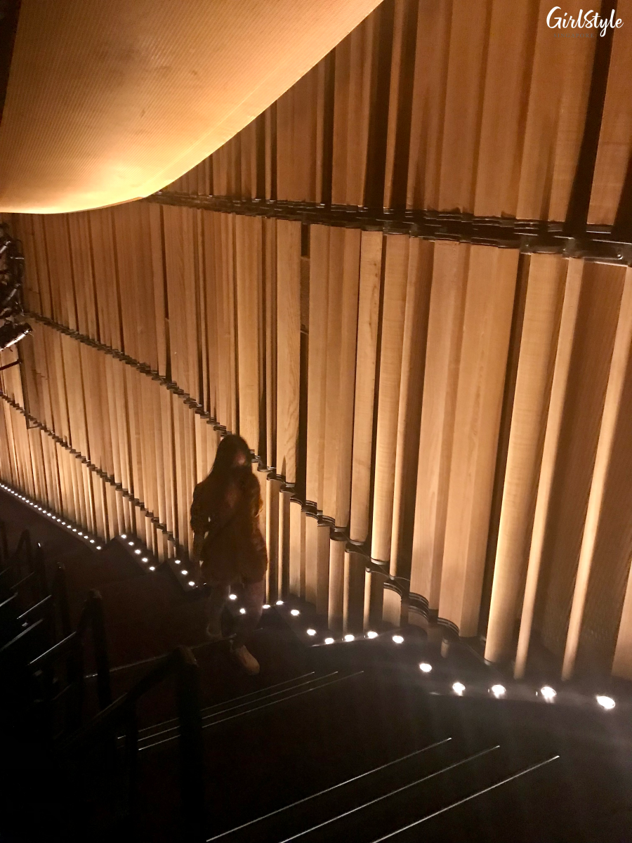 Inside the new Victoria Theatre with recycled cast iron on the walls