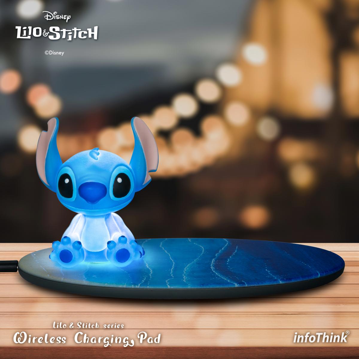 infoThink Stitch Series Surfboard Modeling Light Wireless Charging Stand side view