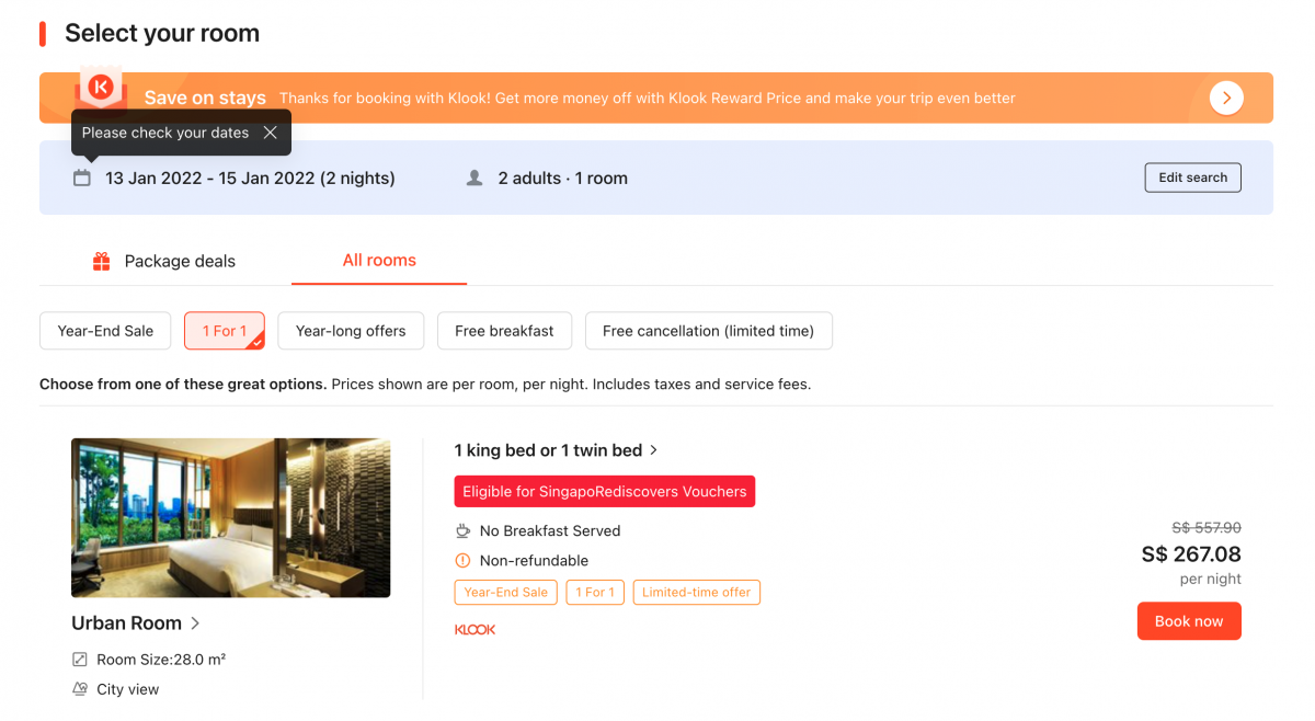 How to book staycations on klook.com