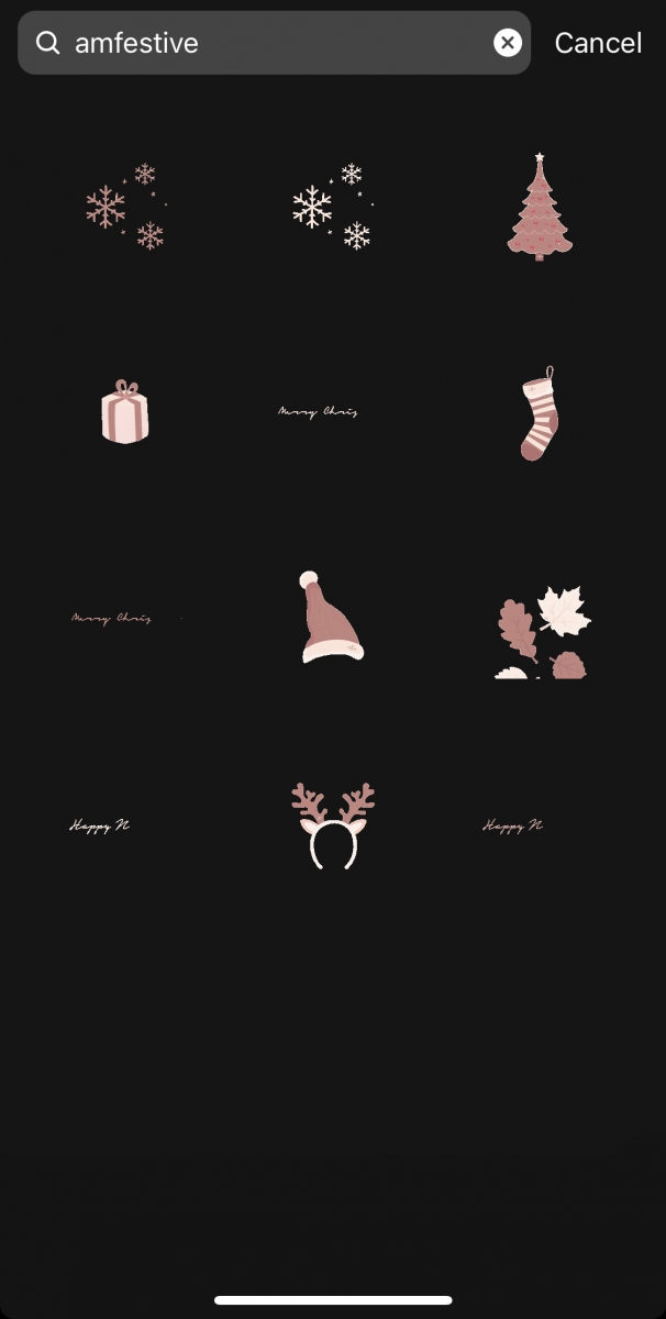 Christmas-themed Instagram stickers and gifs_amfestive