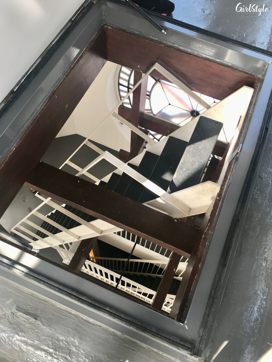 Cat ladder to the Clock Tower at Victoria Theatre & Concert Hall