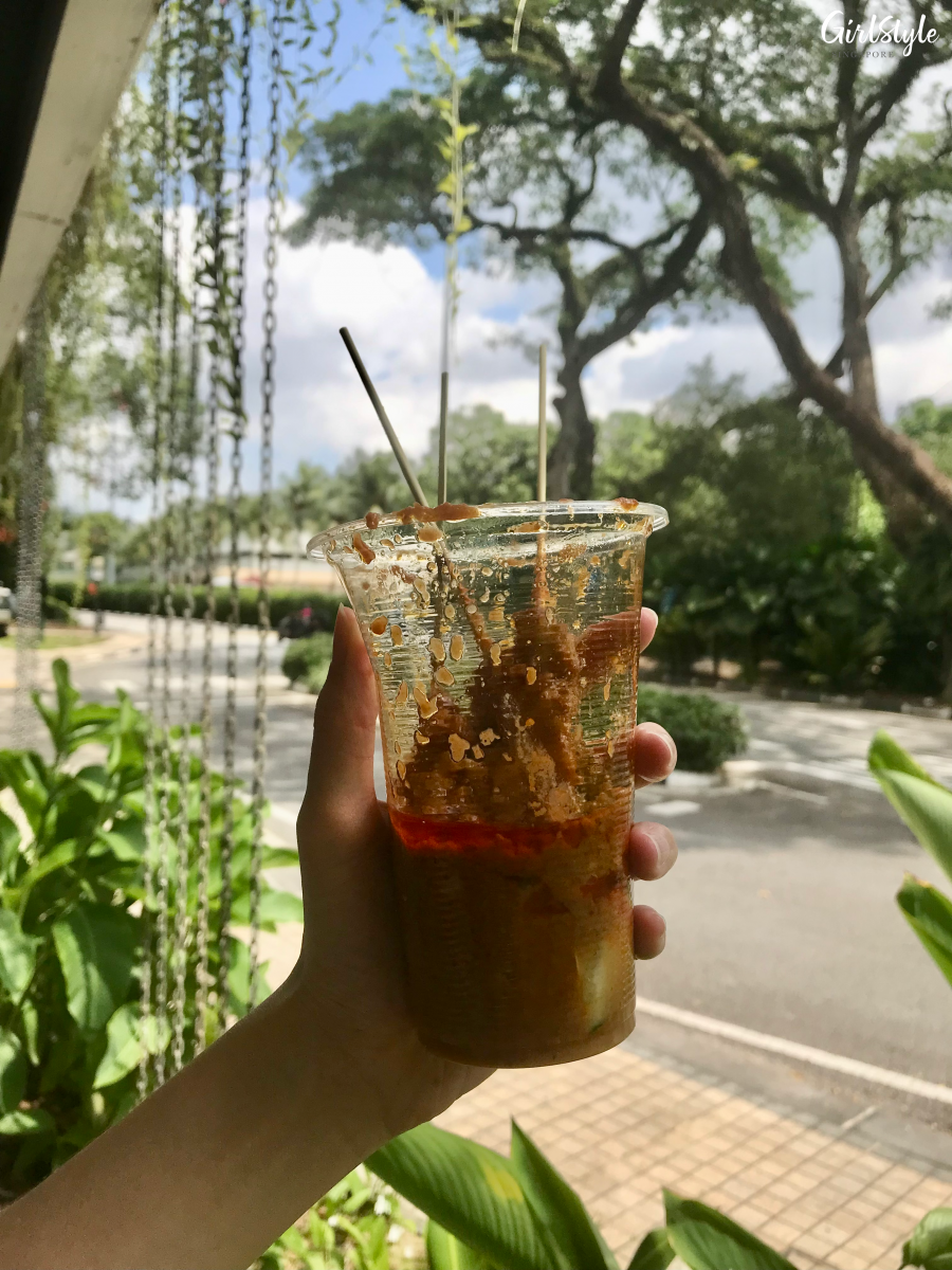 Project Penyek by Ansar Satay in a cup at Cluny Food Court