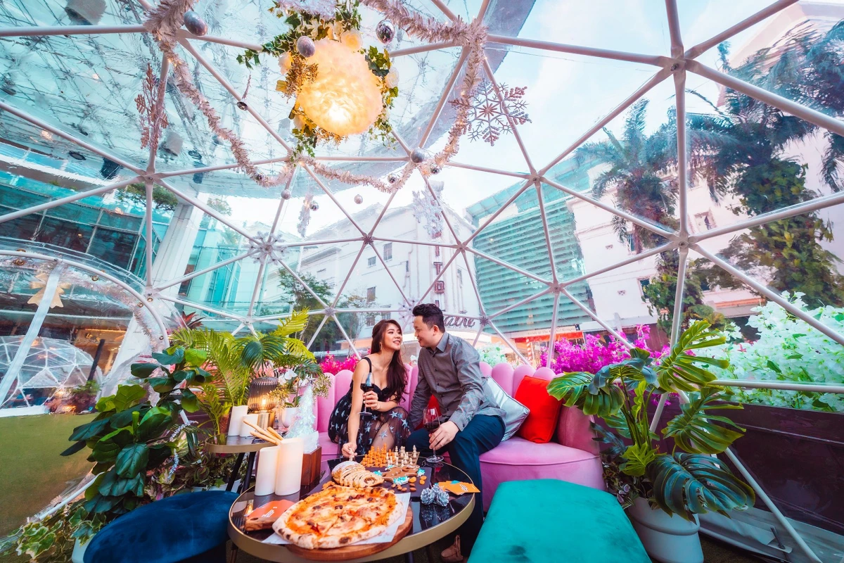 Capitol Singapore dome dining Christmas 2021