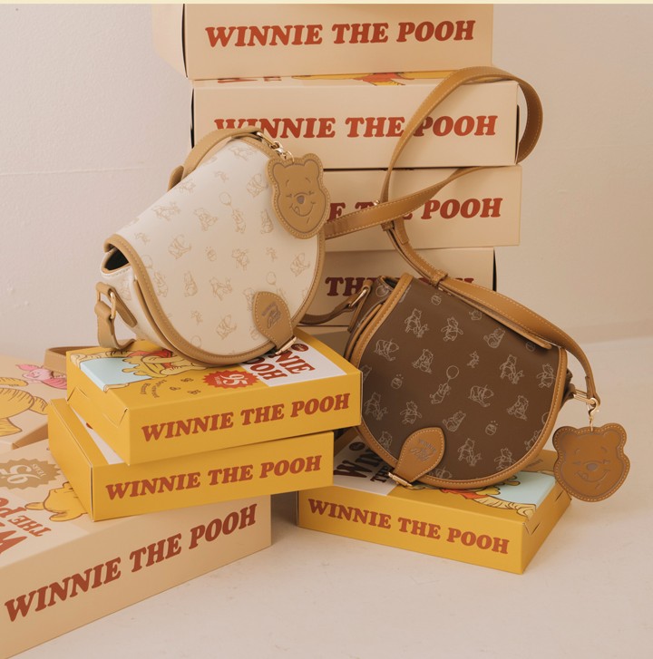 Gracegift Winnie-the-Pooh Printed Saddle Bags