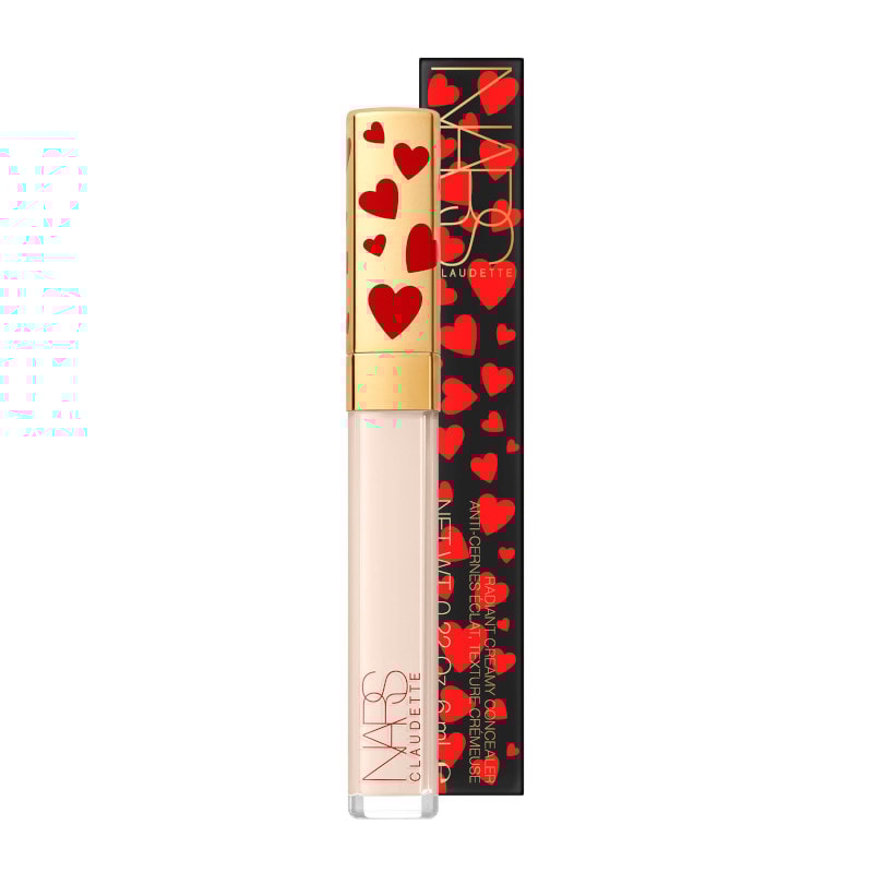 NARS Valentine's Day 2022 gold and red hearts Radiant Creamy Concealer