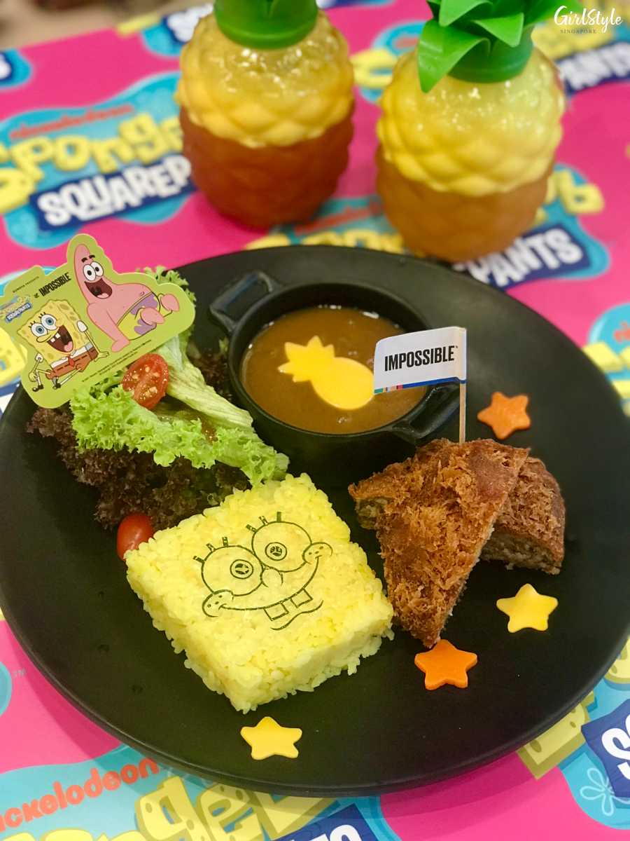 Aye-aye Captain Impossible Japanese Croquette Curry Rice at SpongeBob x Impossible Kumoya cafe