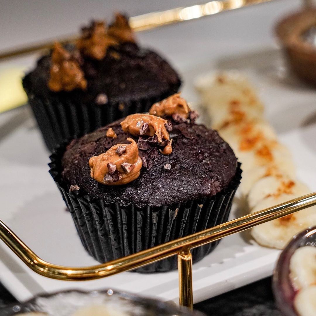 Vegan Chocolate High Tea Set from Porcelain Café_Dark Chocolate Banana Muffin