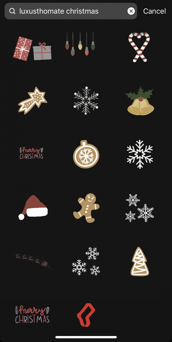 Christmas-themed Instagram stickers and gifs_luxusthomate christmas