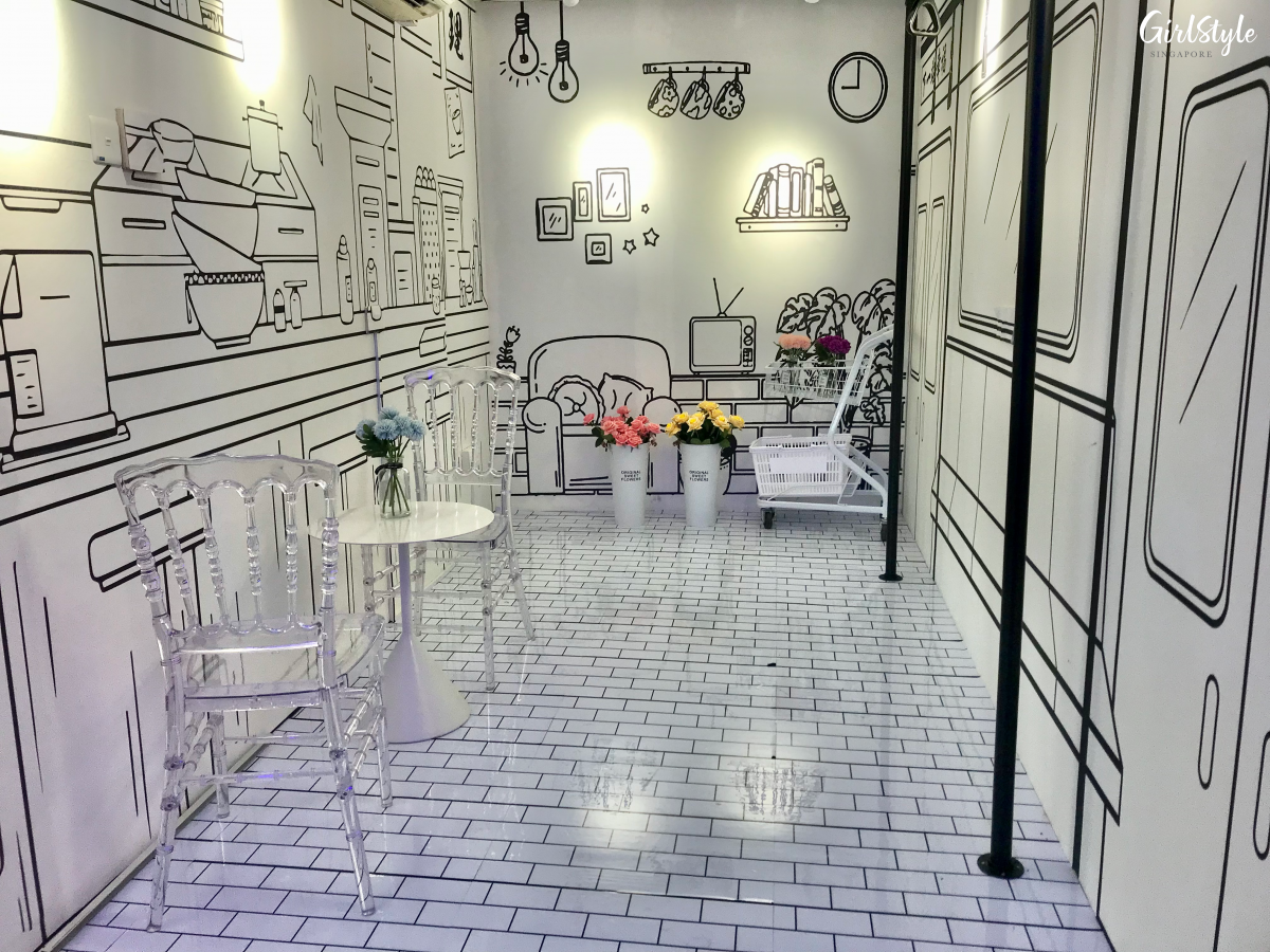 2D illustration room at I WAN Selfie Studio