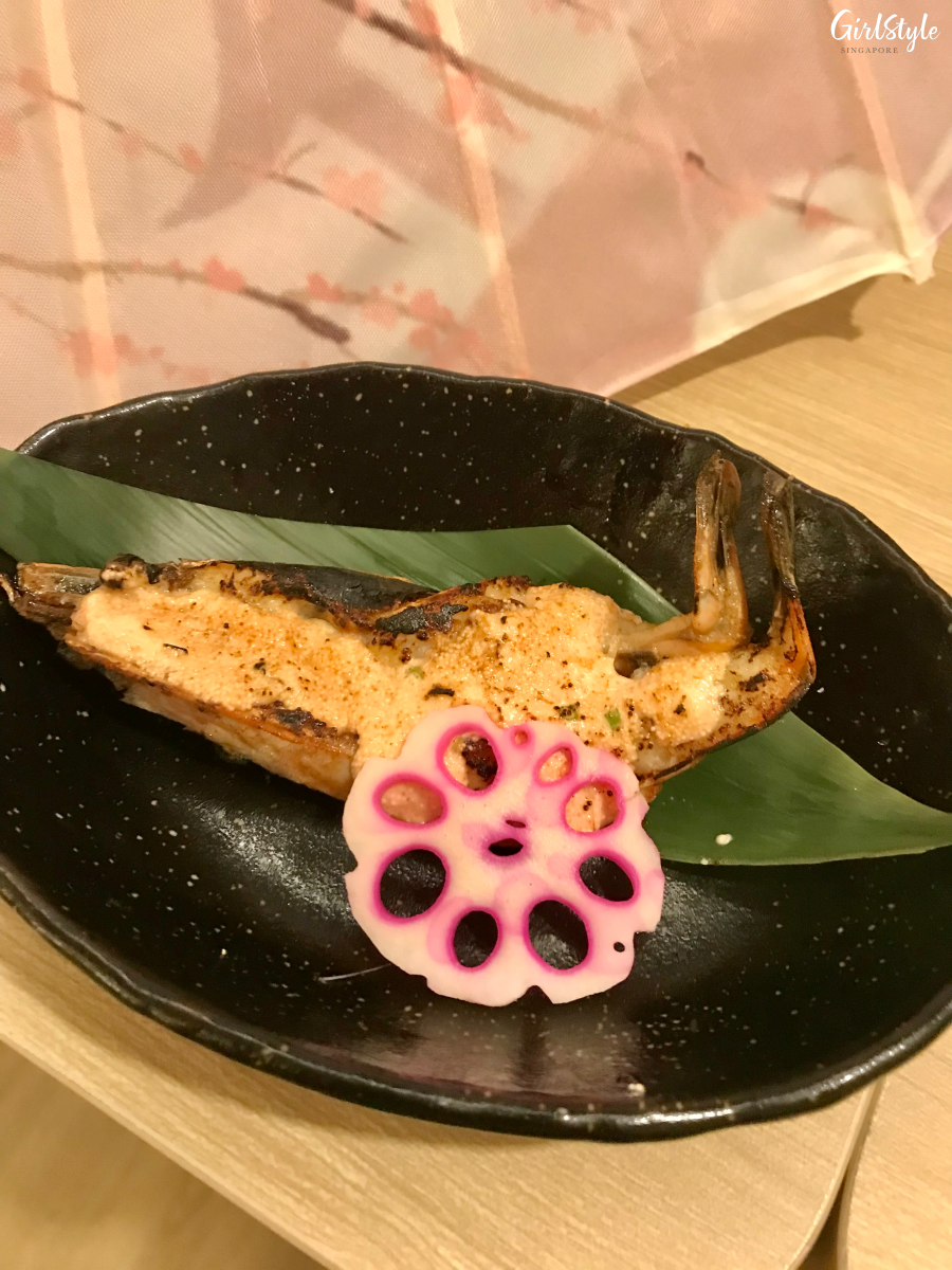 Mentaiko prawn at Heiwa Wellness & Spa Restaurant omakase
