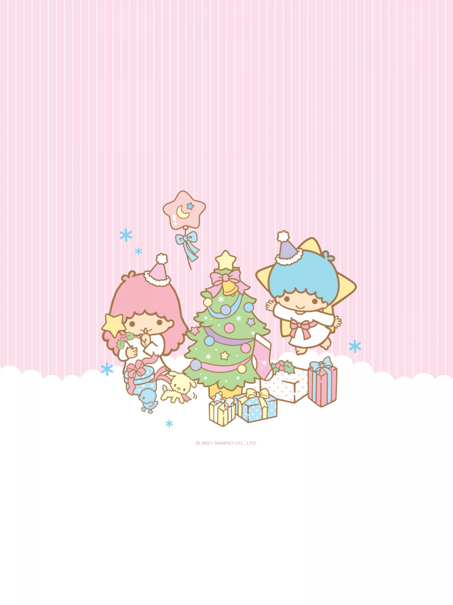 Little Twin Stars phone wallpaper Christmas