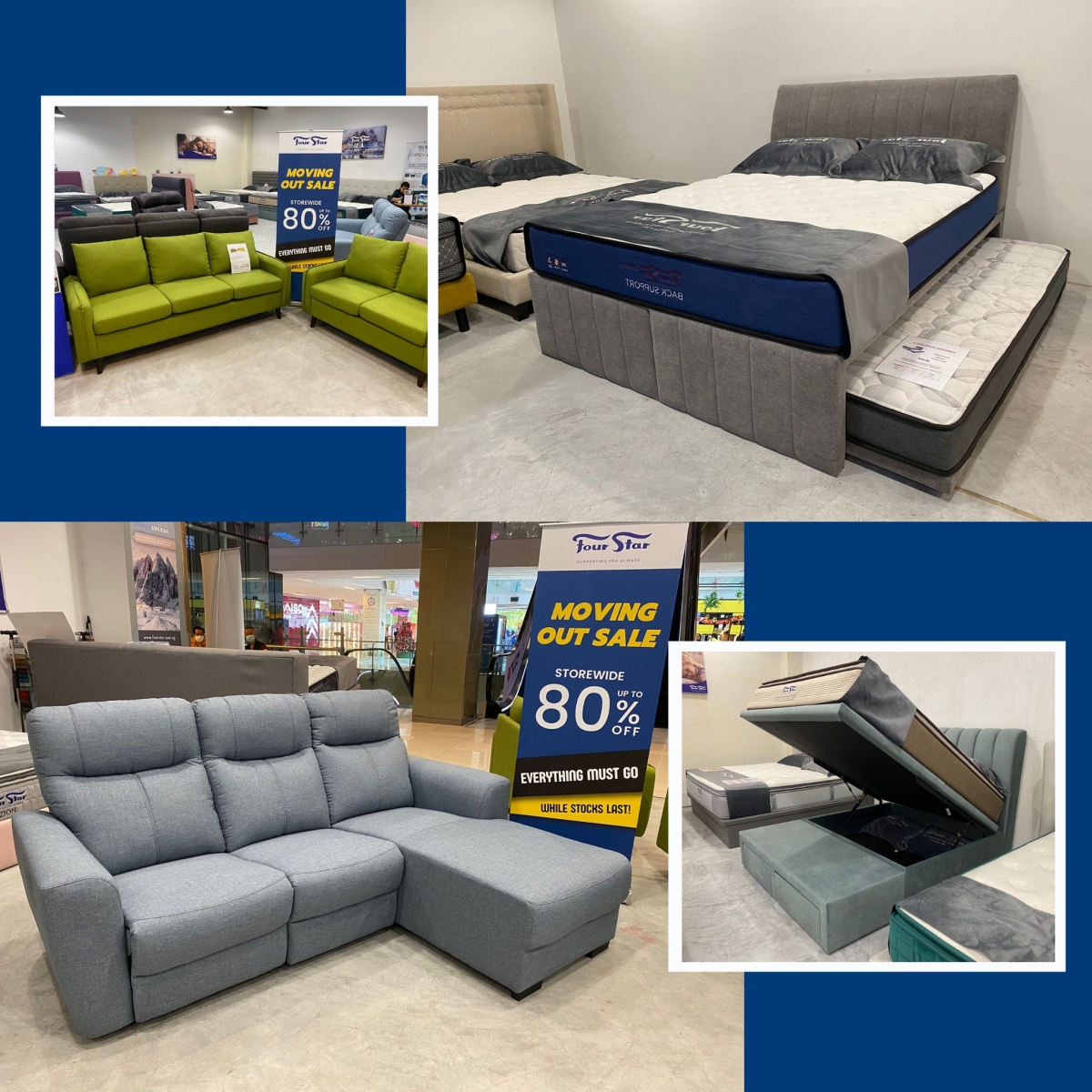 moving out sale at Four Star Mattress Kinex Singapore