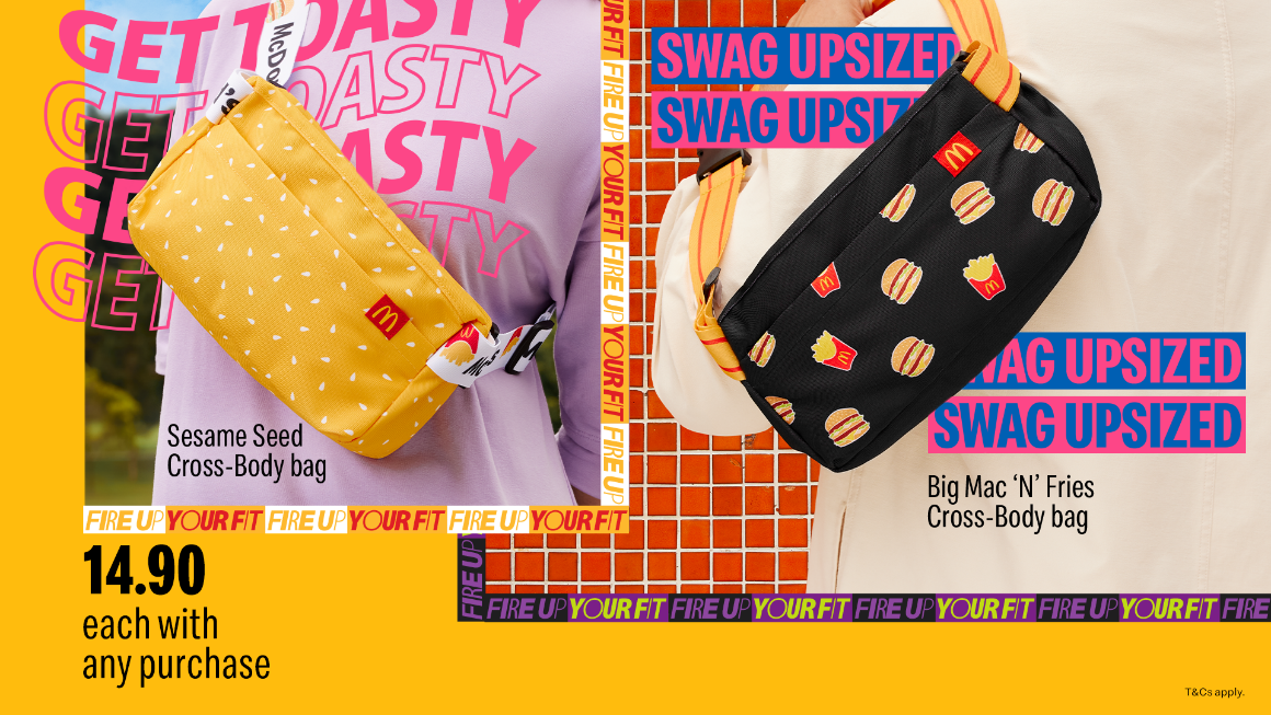 McDonald's Singapore Sesame Seed Cross-Body bag and Big Mac ‘N’ Fries Cross-Body bag
