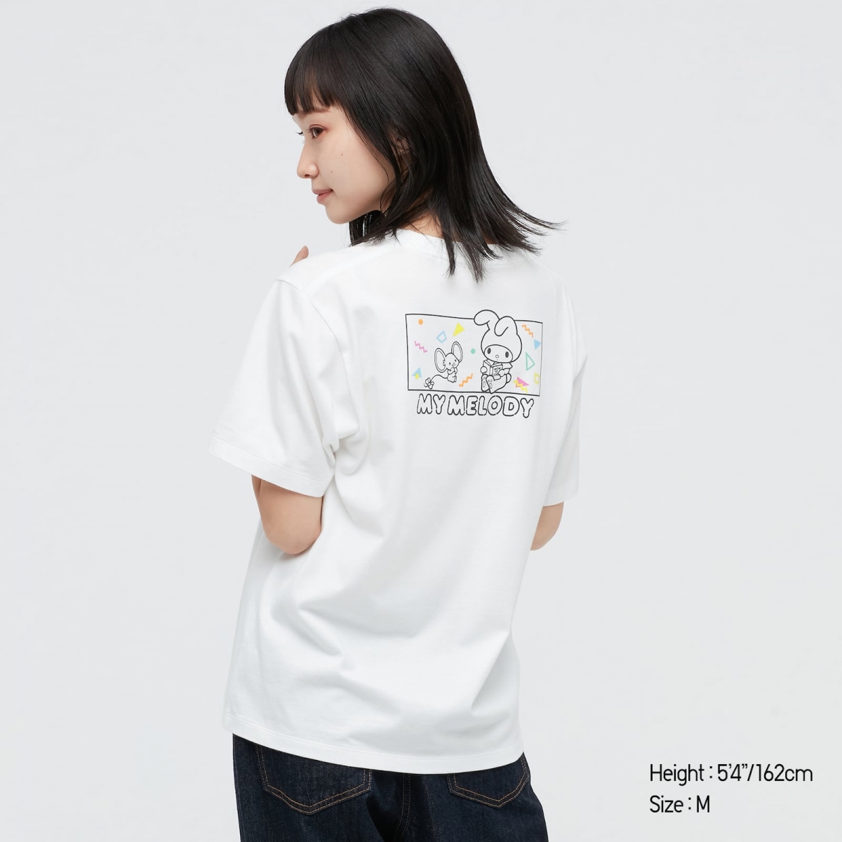 UNIQLO X Sanrio 80s City Pop White My Melody t-shirt back print