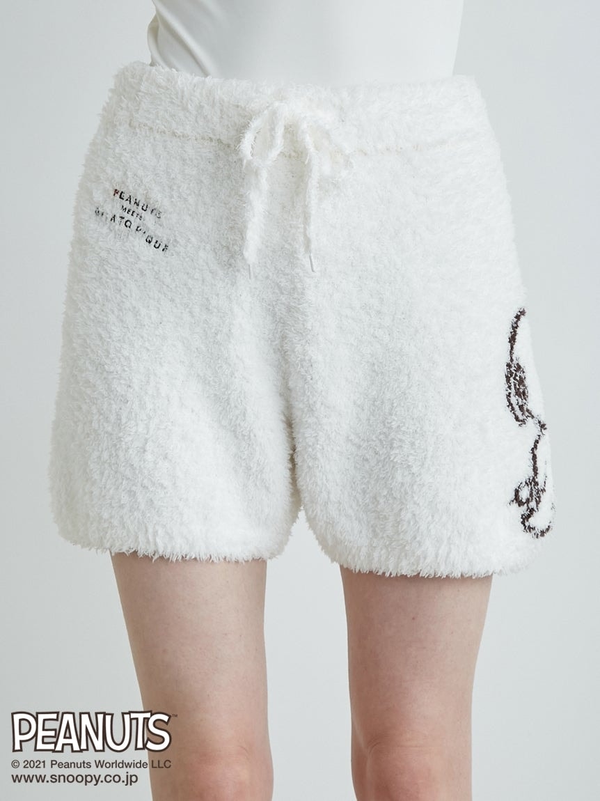 Gelato Pique x PEANUTS furry Snoopy lounge shorts