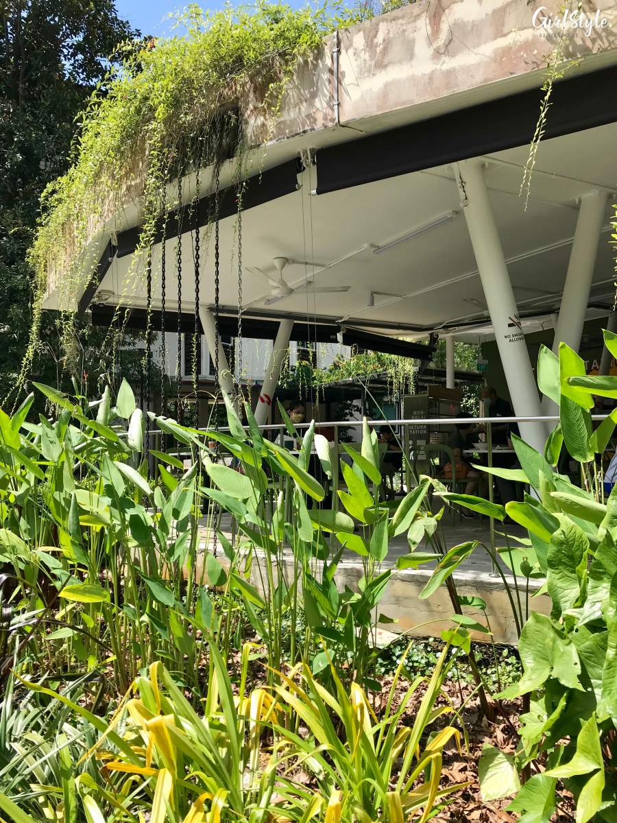 Garden ambience at Cluny Food Court