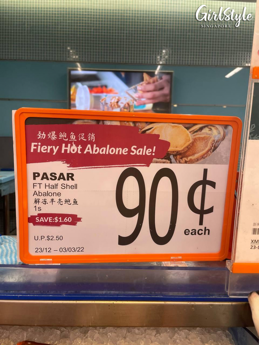 Abalone sale at FairPrice