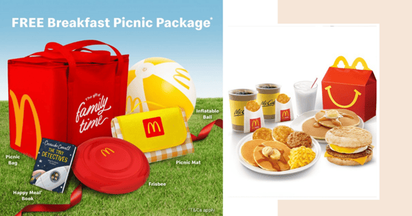 Free Limited Edition McDonald's Picnic Set Available With Purchase Of Breakfast Meal