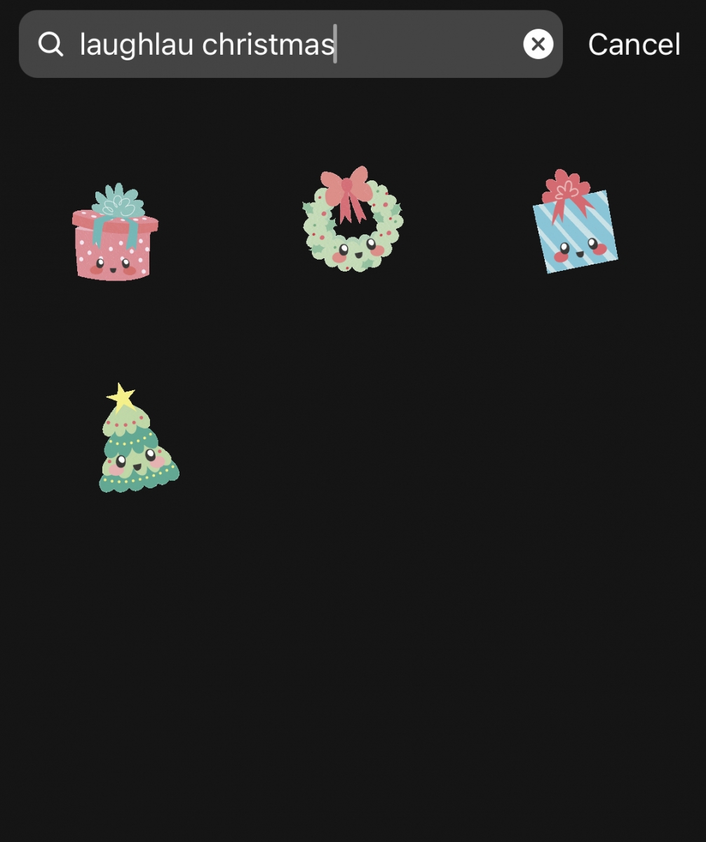 Christmas-themed Instagram stickers and gifs_laughlau christmas