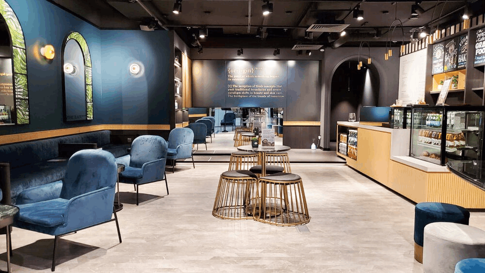 Interior of Porcelain Café