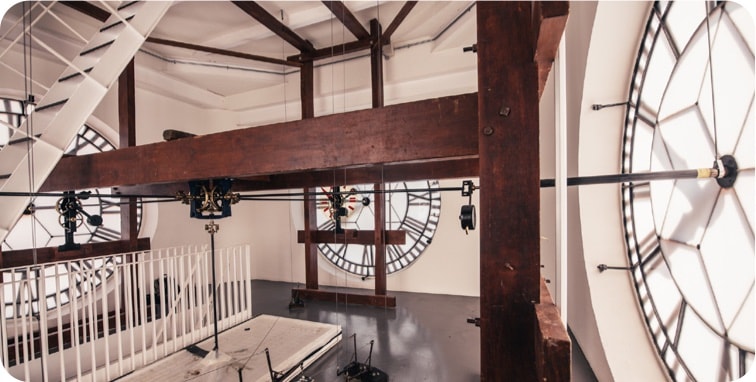 Internal space of the Clock Tower at Victoria Theatre & Concert Hall