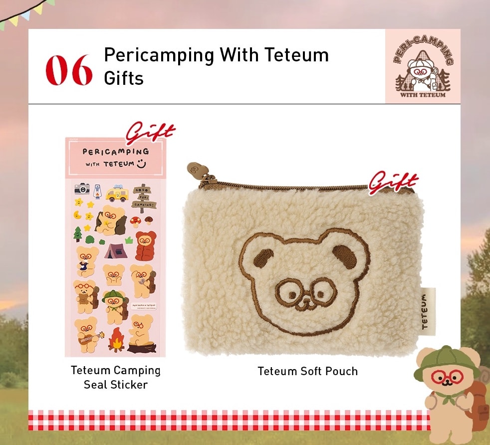 Peripera x Teteum 2nd Collection_Teteum stickers and makeup pouch