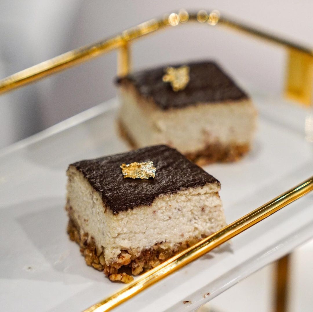 Vegan Chocolate High Tea Set from Porcelain Café_Raw Chocolate Cashew Cream Cake