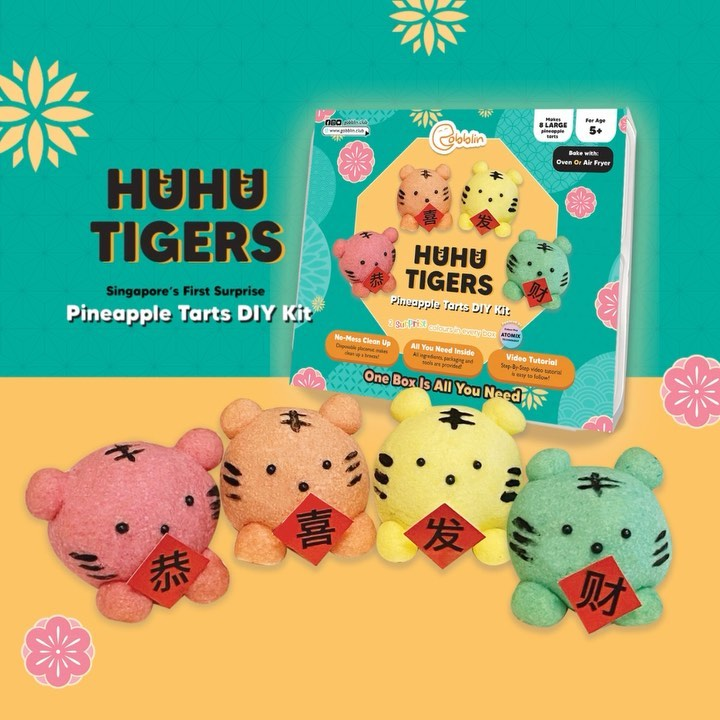 DIY tiger pineapple tart kit by Gobblin Club