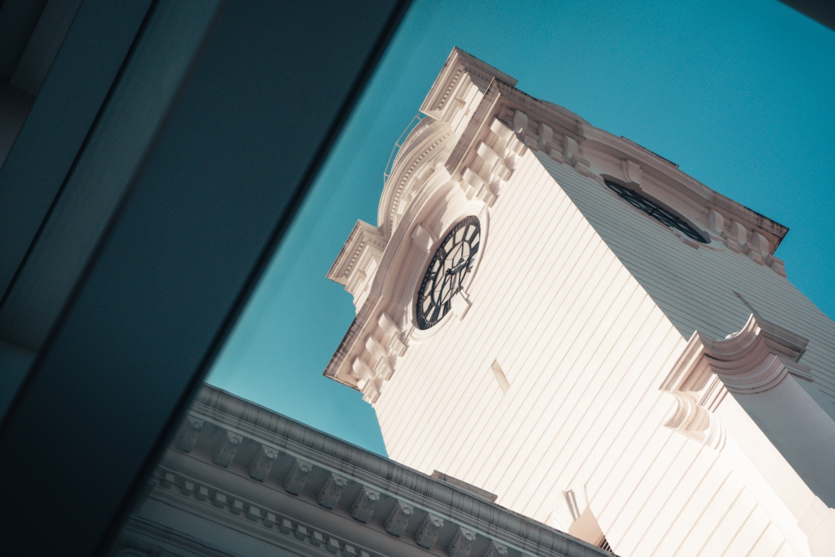 Victoria Theatre & Concert Hall Clock Tower facade