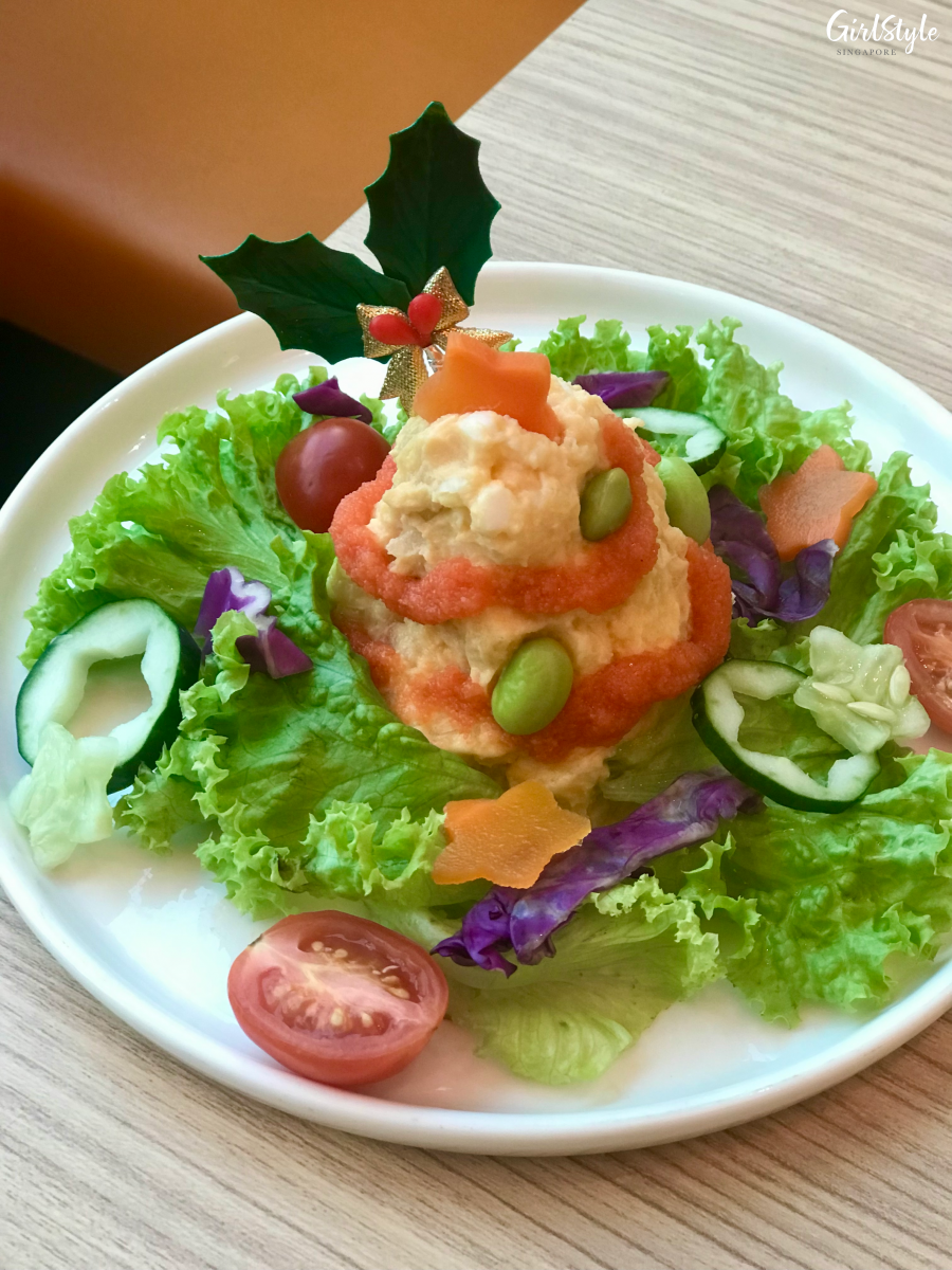 Alice's Tea Party Hatter's Mentaiko Egg Potato Salad at Tamago-EN