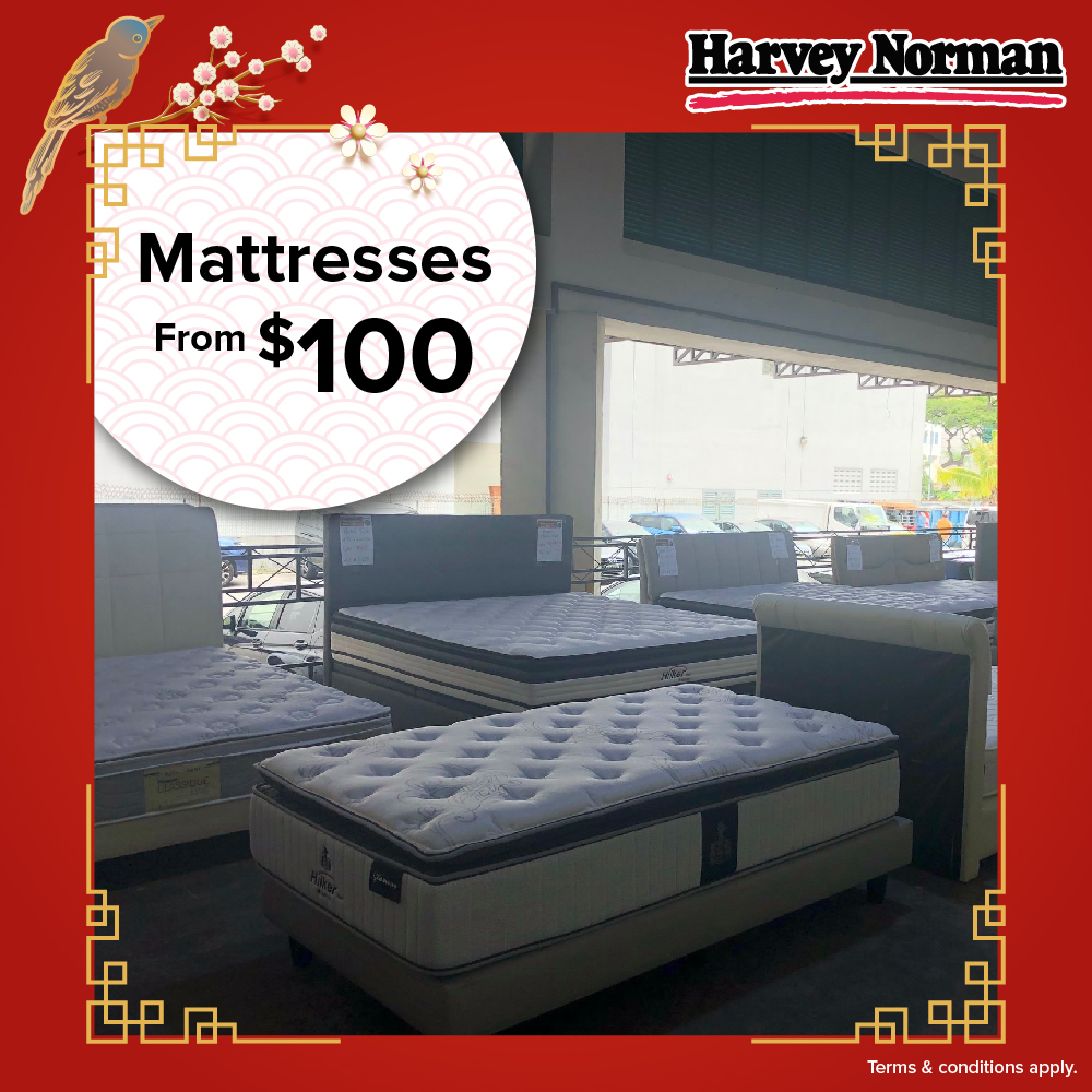 Harvey Norman's Lunar New Year Warehouse Sale 2022_Matteresses from $100