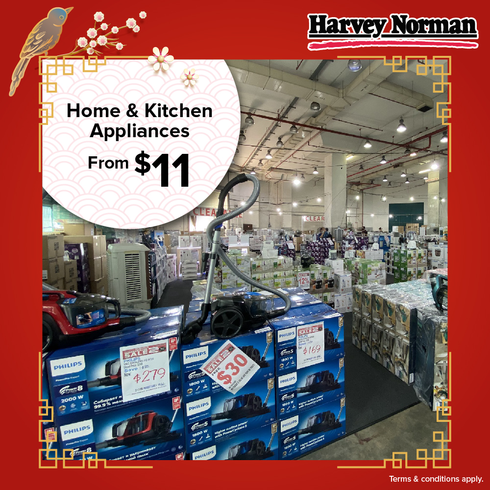 Harvey Norman's Lunar New Year Warehouse Sale 2022_Home & Kitchen Appliances From $11