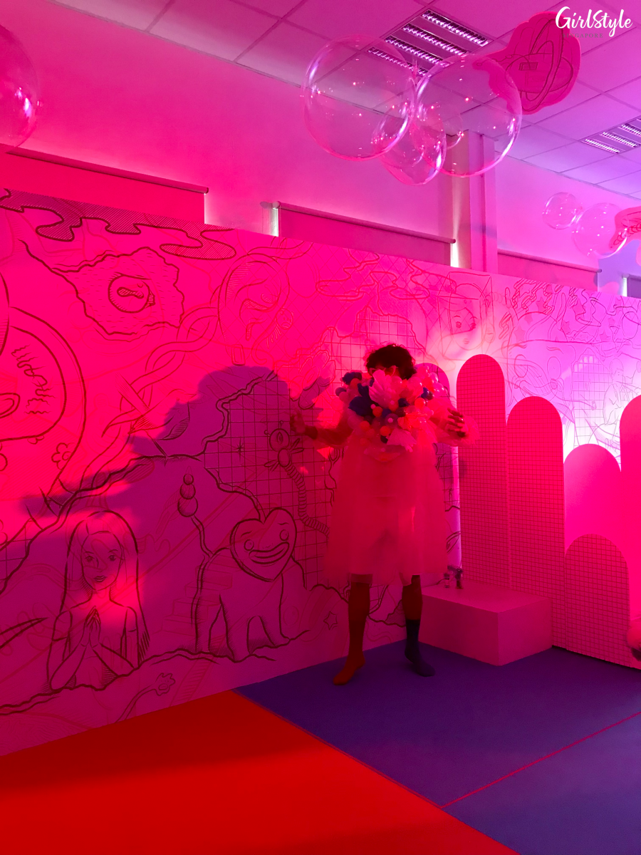 Permission to Dream installation performance art at AliWALL Festival Singapore 2022