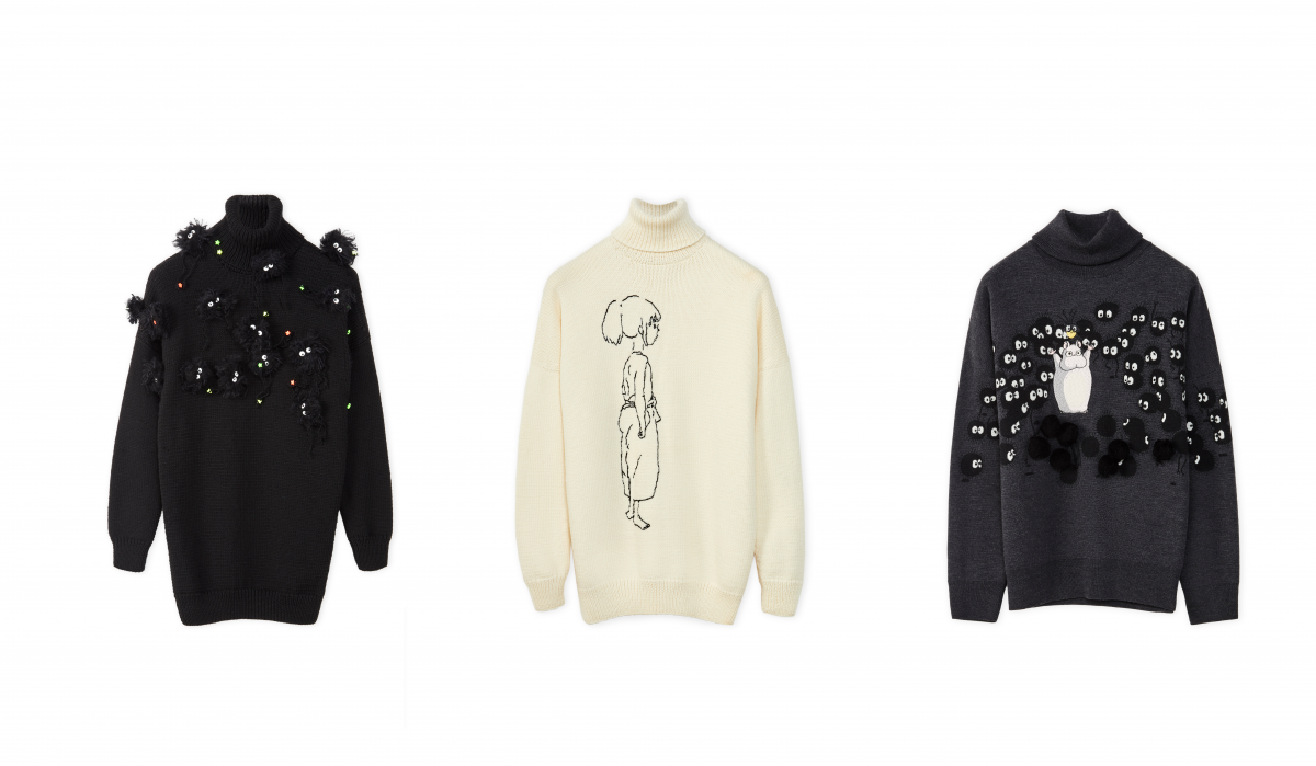 LOEWE x Spirited Away high-neck sweaters