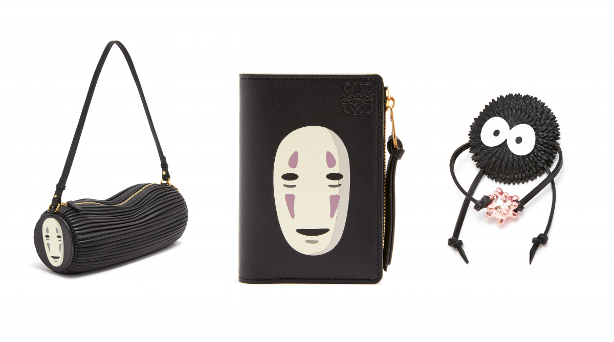 LOEWE x Spirited Away Bracelet Pouch Slim Zip Bifold and Stud