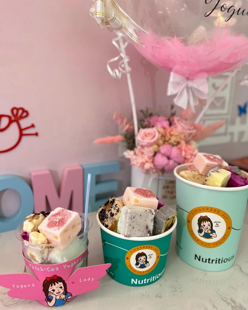 Frozen yoghurt cubes from Yogurt Lady