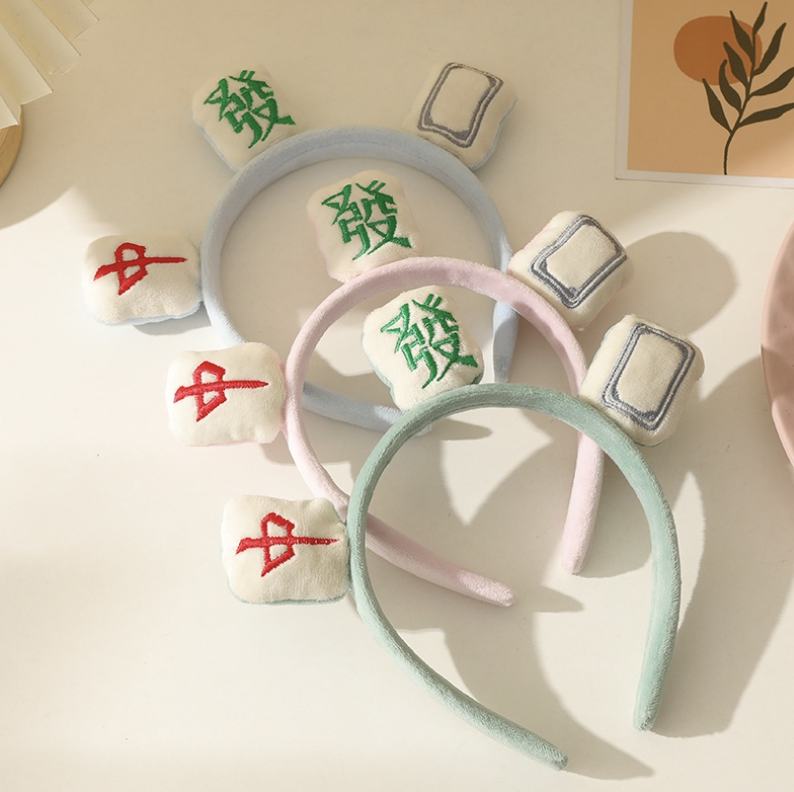 Mahjong-themed hair bands