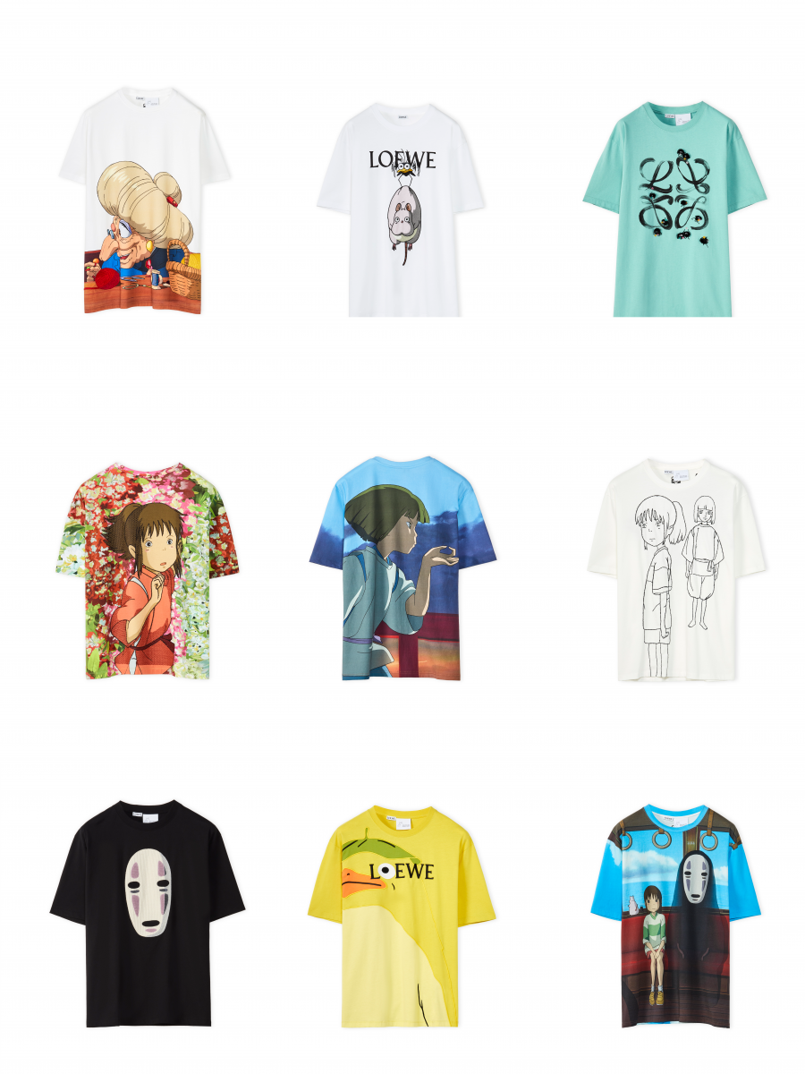 LOEWE x Spirited Away T-shirts