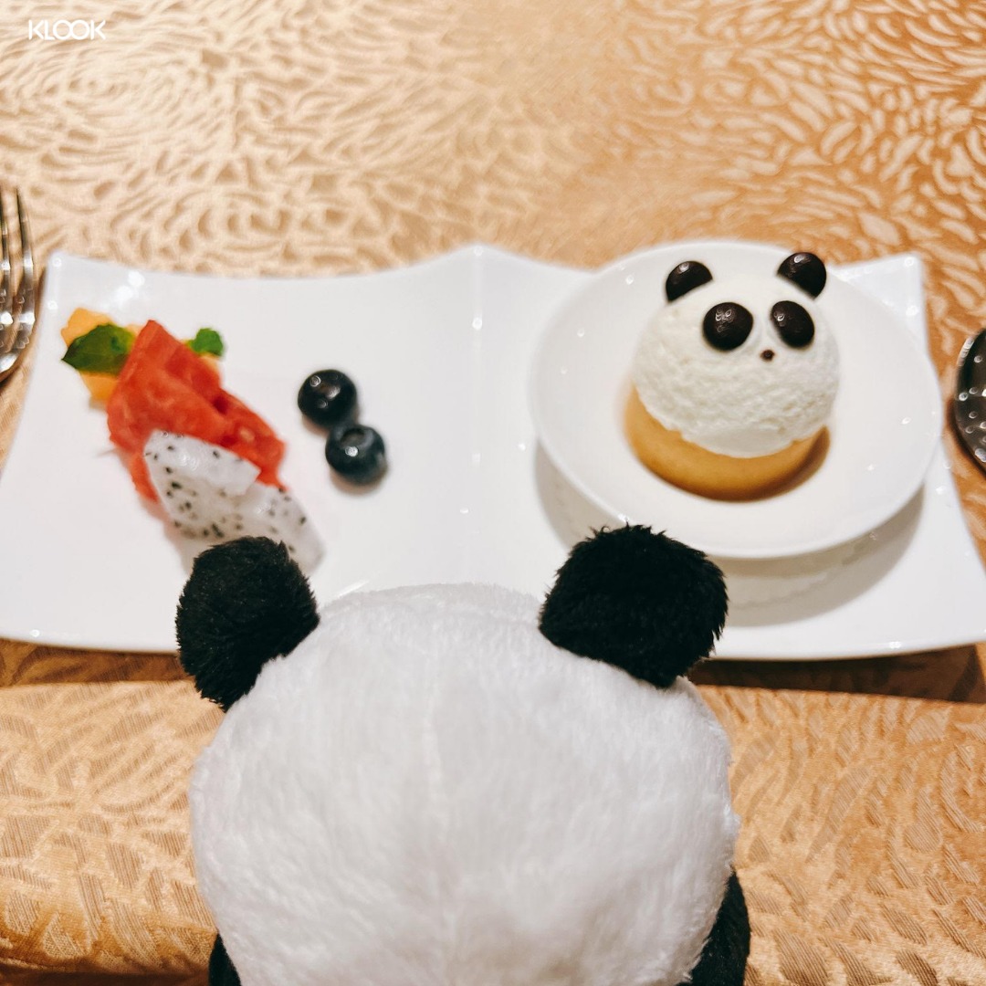 Baby Panda Chocolate Mousse Tart at Lunch with Panda at River Wonders Singapore