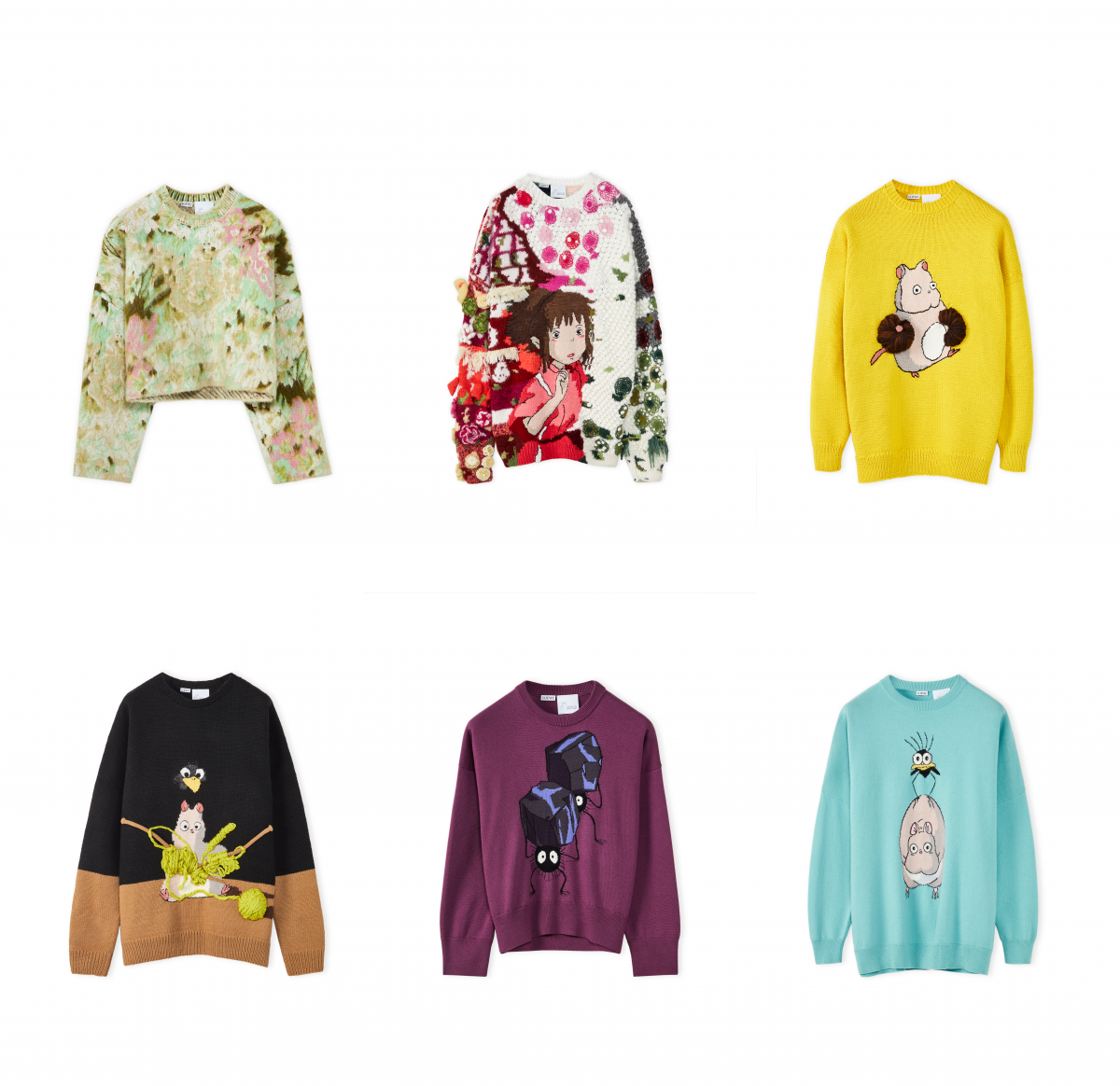 LOEWE x Spirited Away sweaters